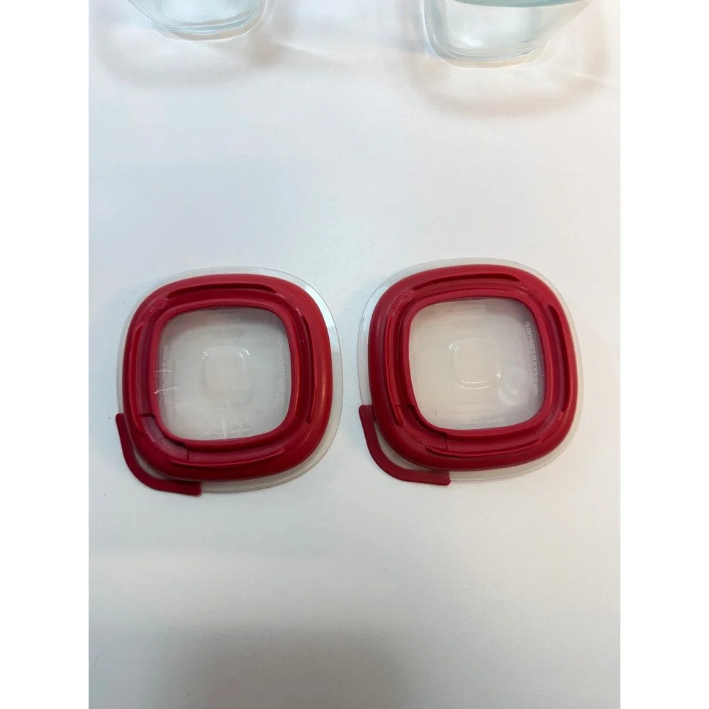 Rubbermaid Glass Food Storage Containers 1.5 Cup 7N61 Easy Find Lids Set Of 2